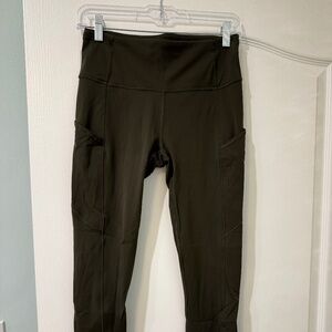Lululemon Fast & Free Legging Sz 8 Olive Green